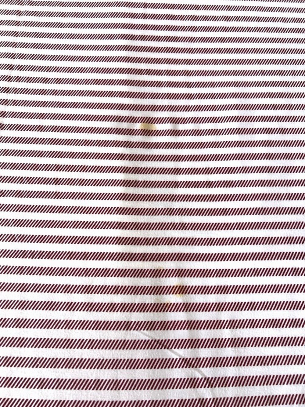 LACOSTE QUEEN Flat Sheet Red White Ticking Stripe Cotton Blend France Designed - Picture 9 of 9